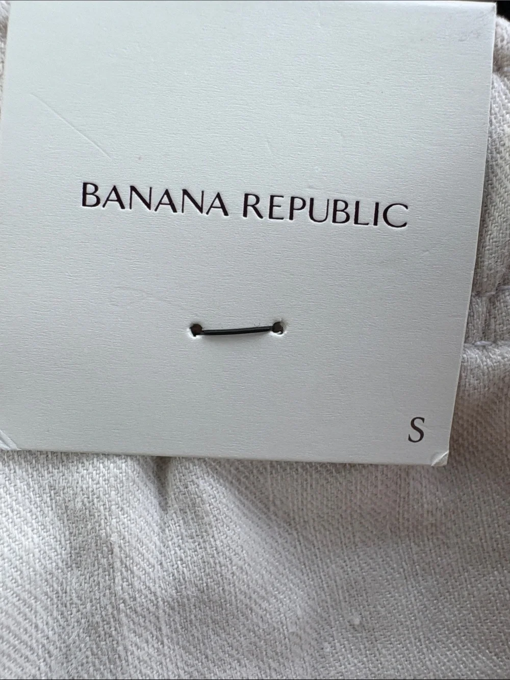 NWT Banana Republic Linen Cotton Straight  Traveler Pull on pant Sz S